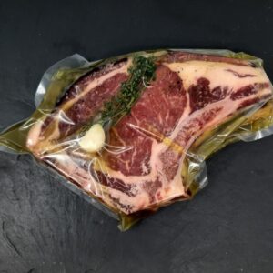 COTE DE BOEUF MARINEE HUILE D'OLIVE ET THYM FRAIS 3 pers 1,2kg